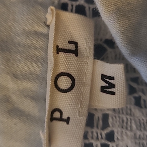 POL Women's Multimedia Patchwork Button-Up Shirt W Floral Details. NWOT - Picture 7 of 8